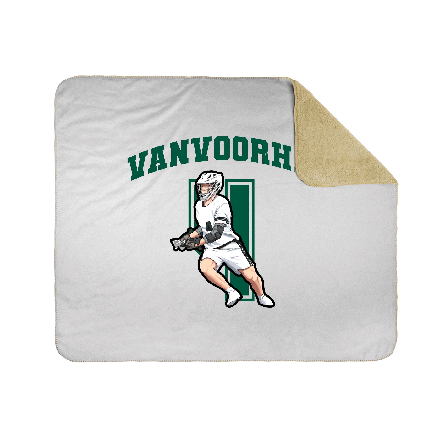Throw Blanket — Number in White