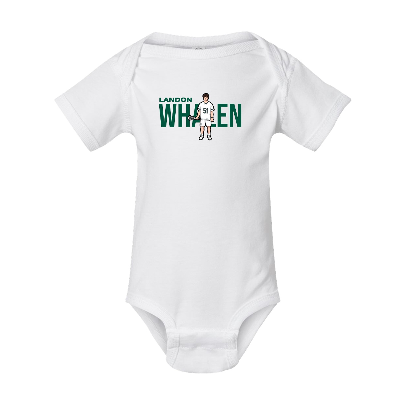 Baby Onesie — Player Name in White