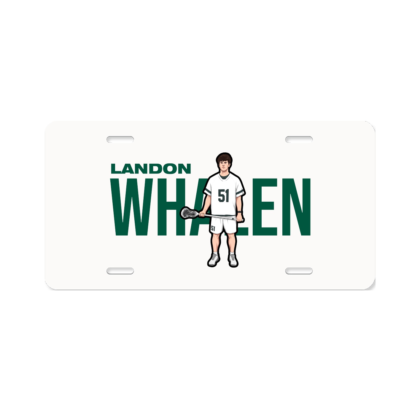 License Plate — Player Name in Classic