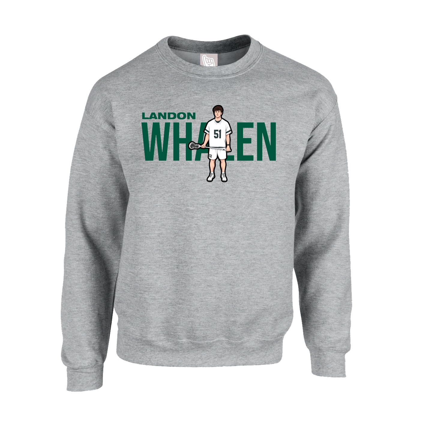 Fleece Crew — Player Name in Grey