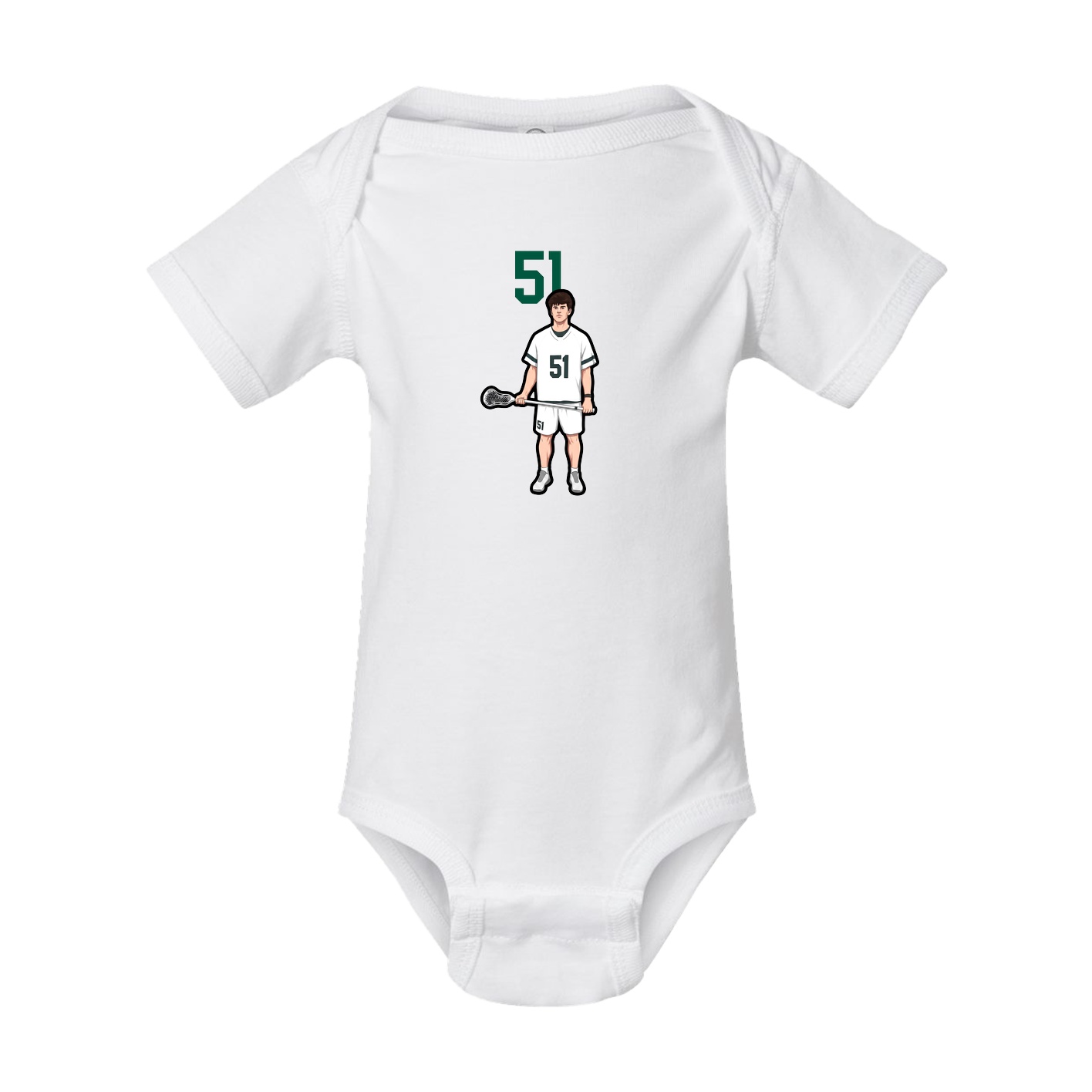 Baby Onesie — Number Top in White