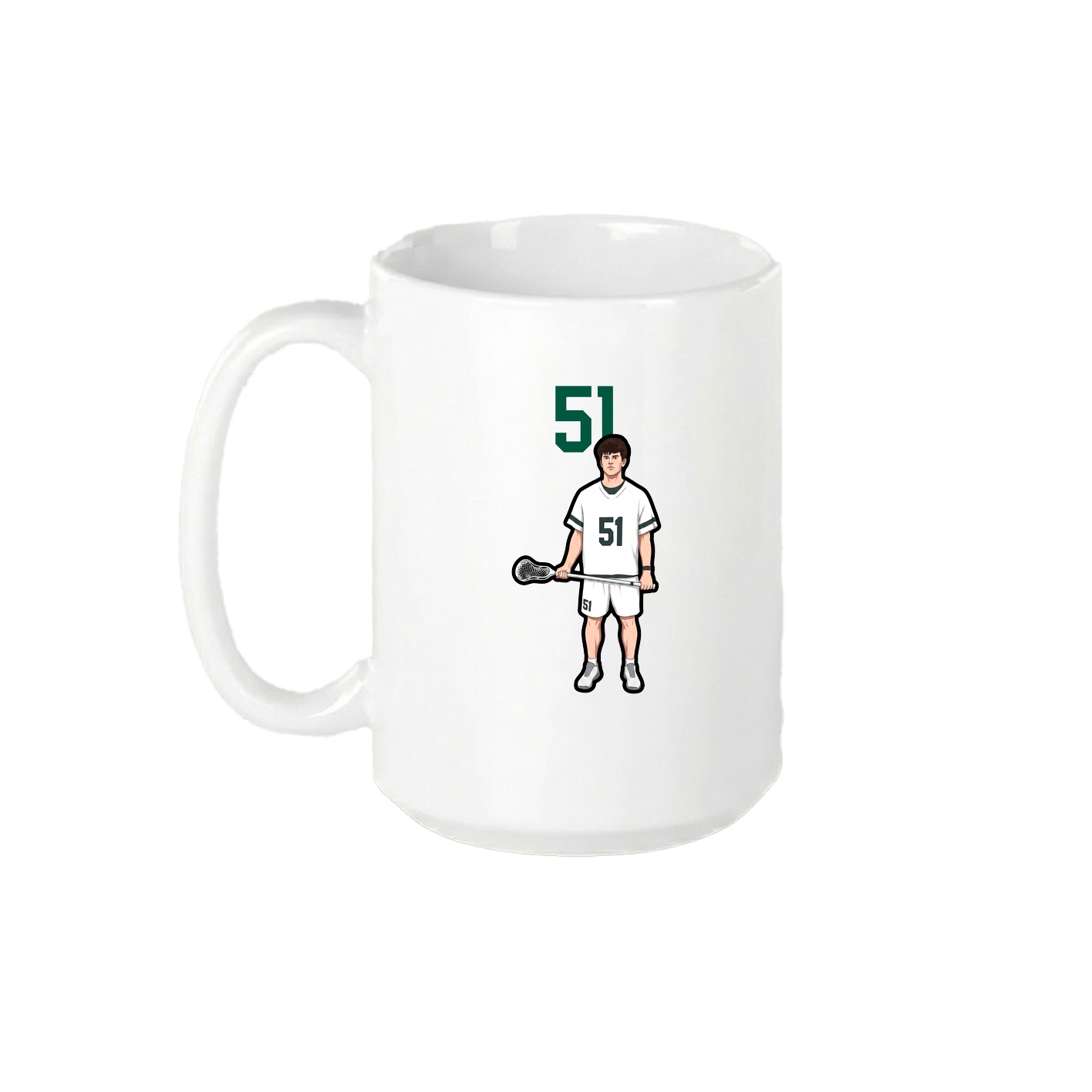 15oz Coffee Mug — Number Top in White