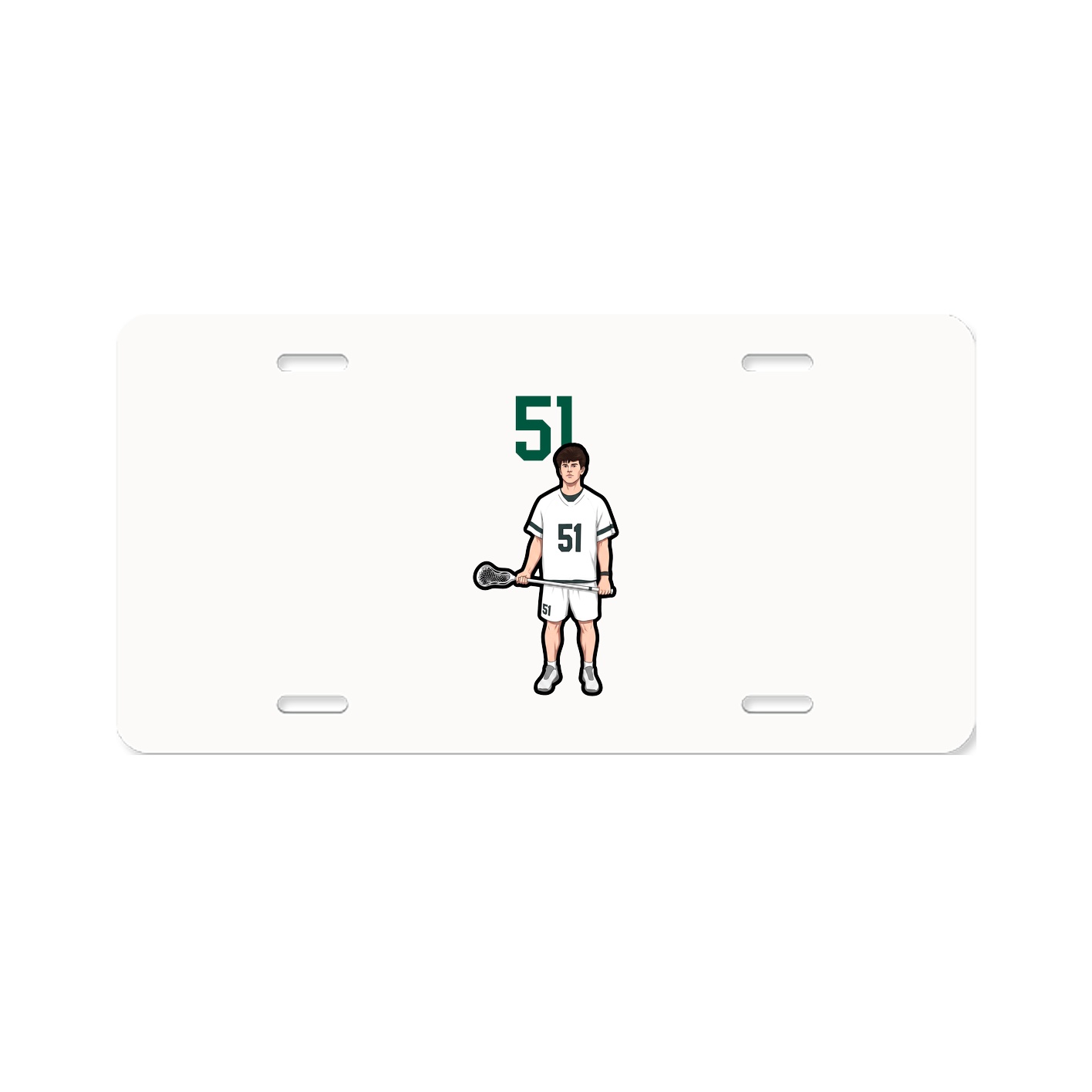 License Plate — Number Top in Classic
