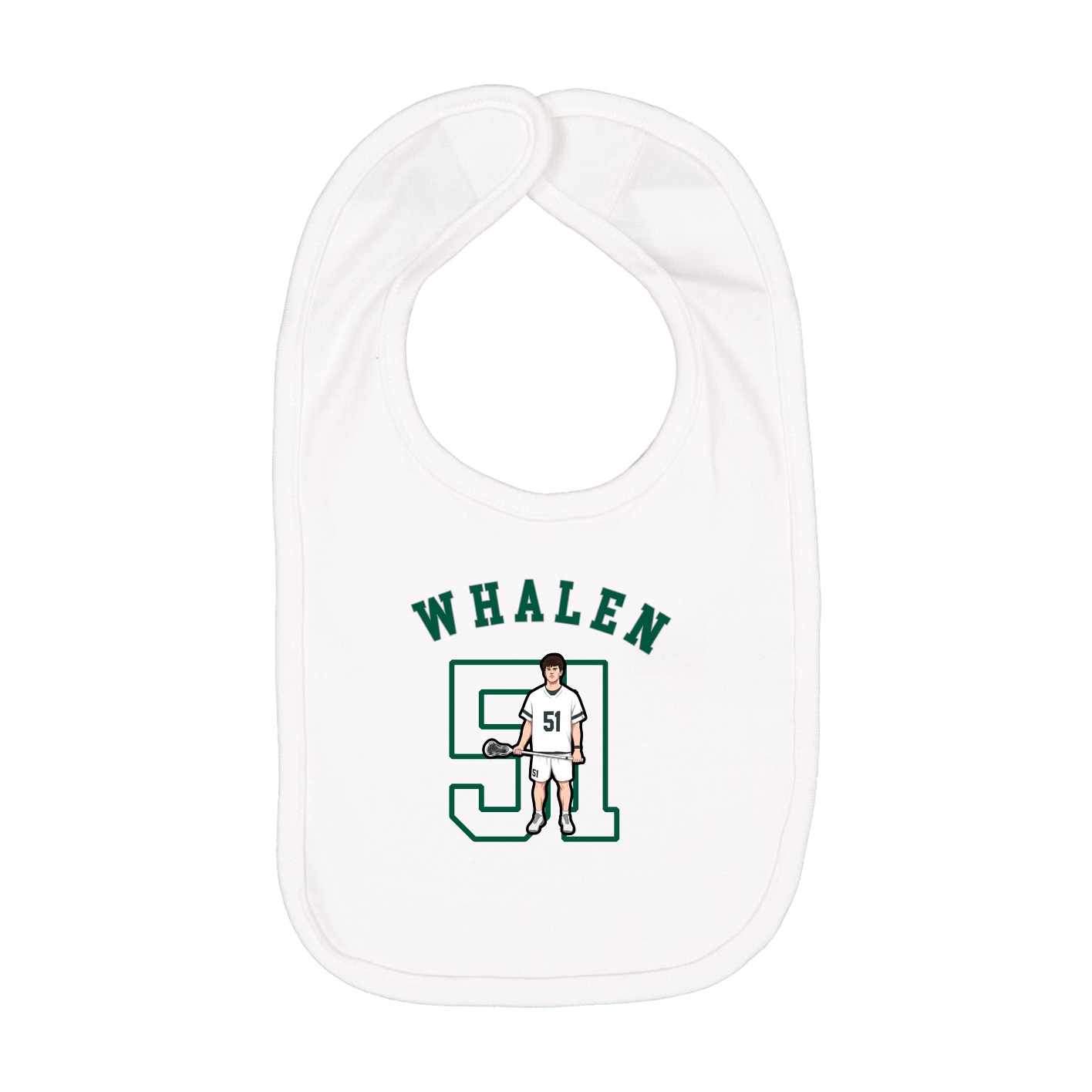 Infant Bib — Shirsey Arch in White