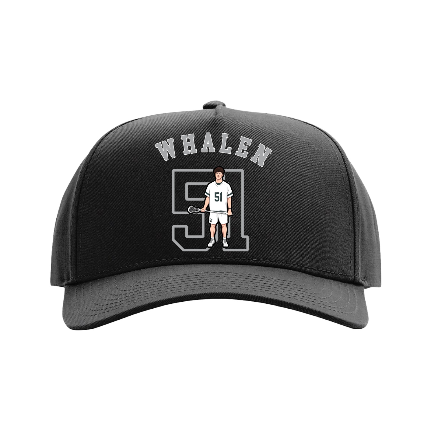 Full Fabric Five-Panel Champ Cap — Shirsey Arch in Black
