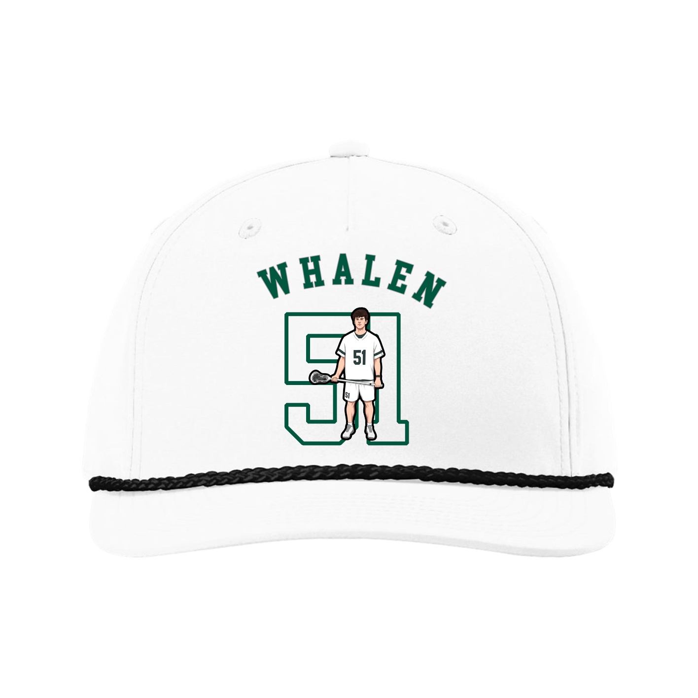 Five-Panel Classic Rope Cap — Shirsey Arch in White