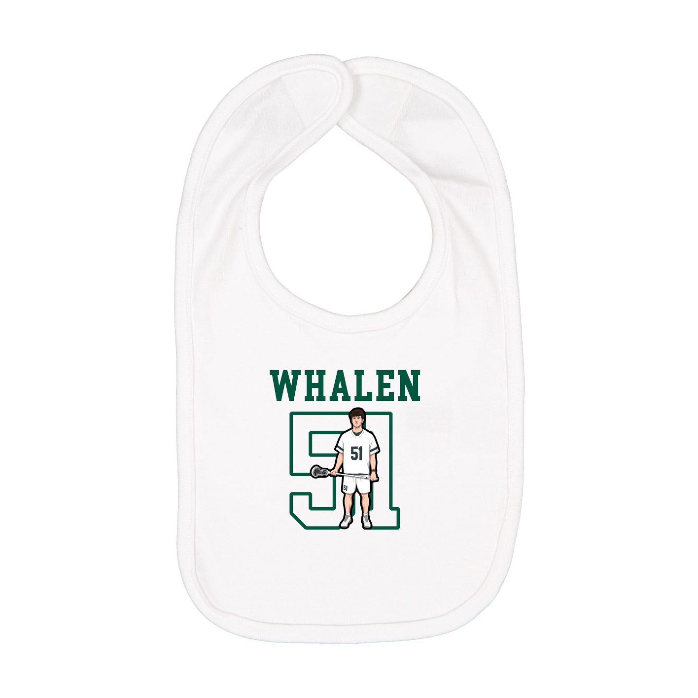 Infant Bib — Shirsey in White