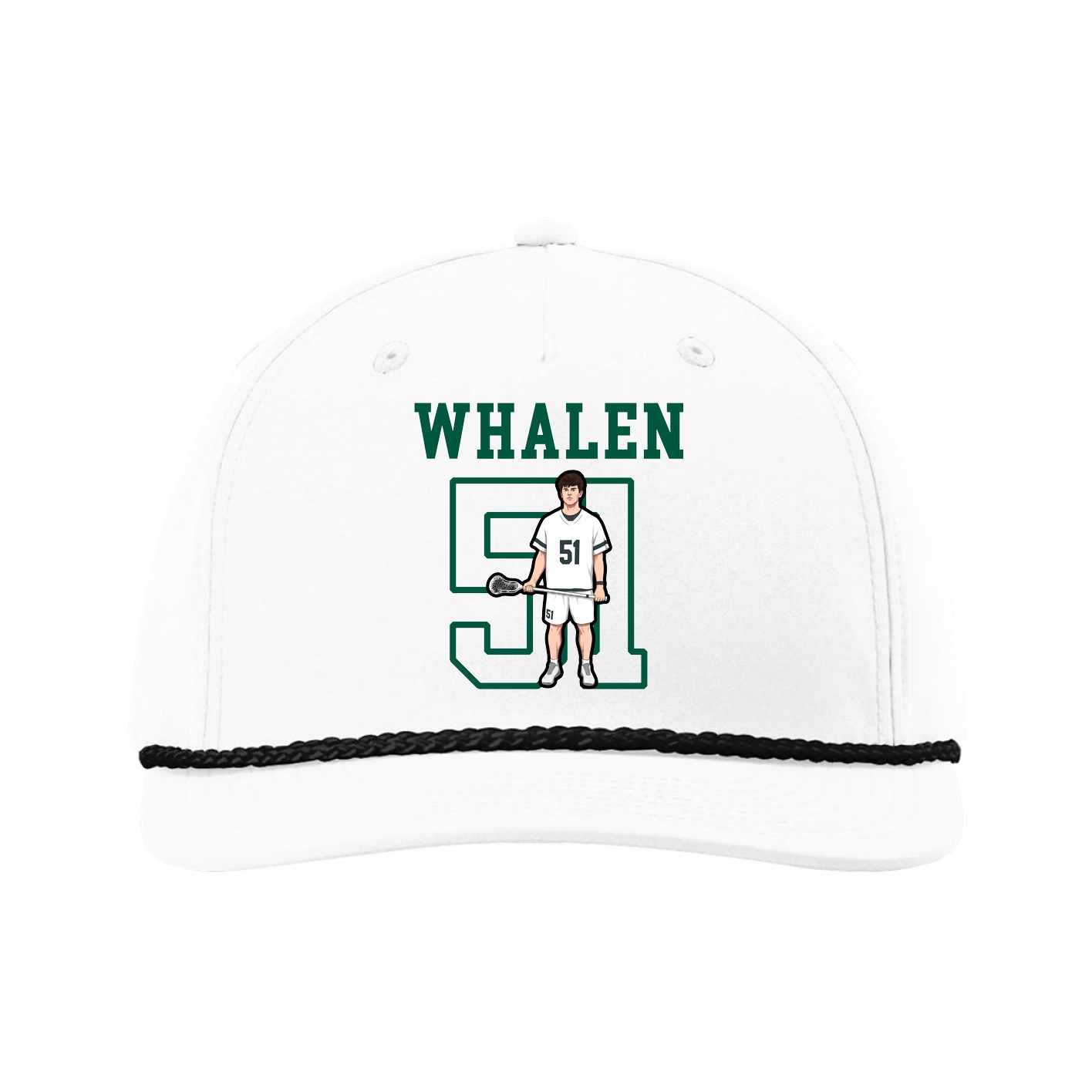 Five-Panel Classic Rope Cap — Shirsey in White