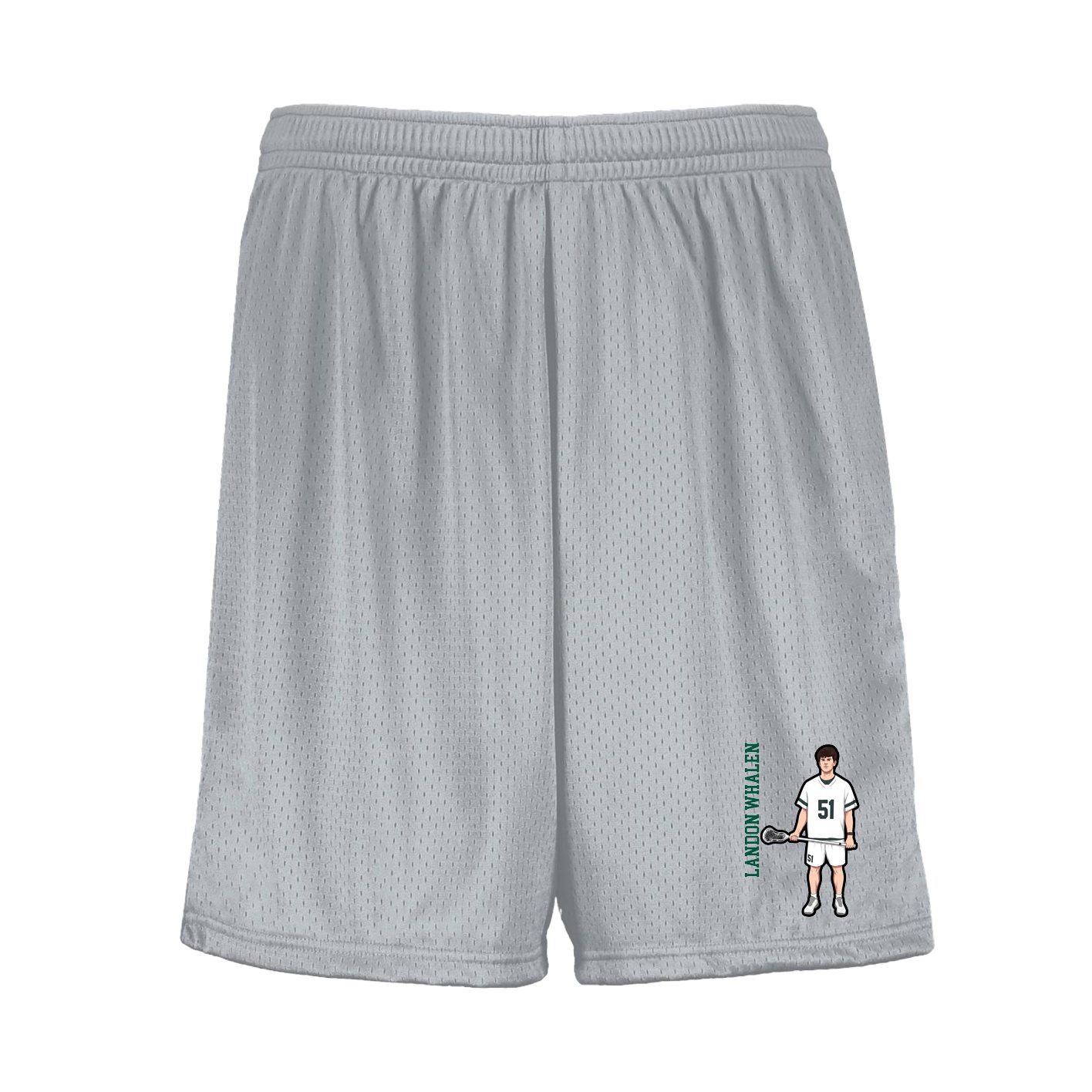 Shorts — Name Vertical in Silver