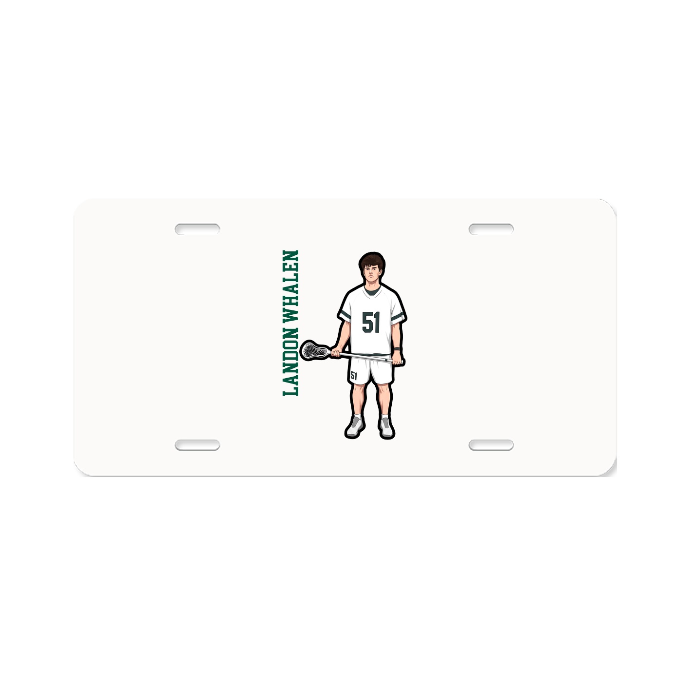 License Plate — Name Vertical in Classic