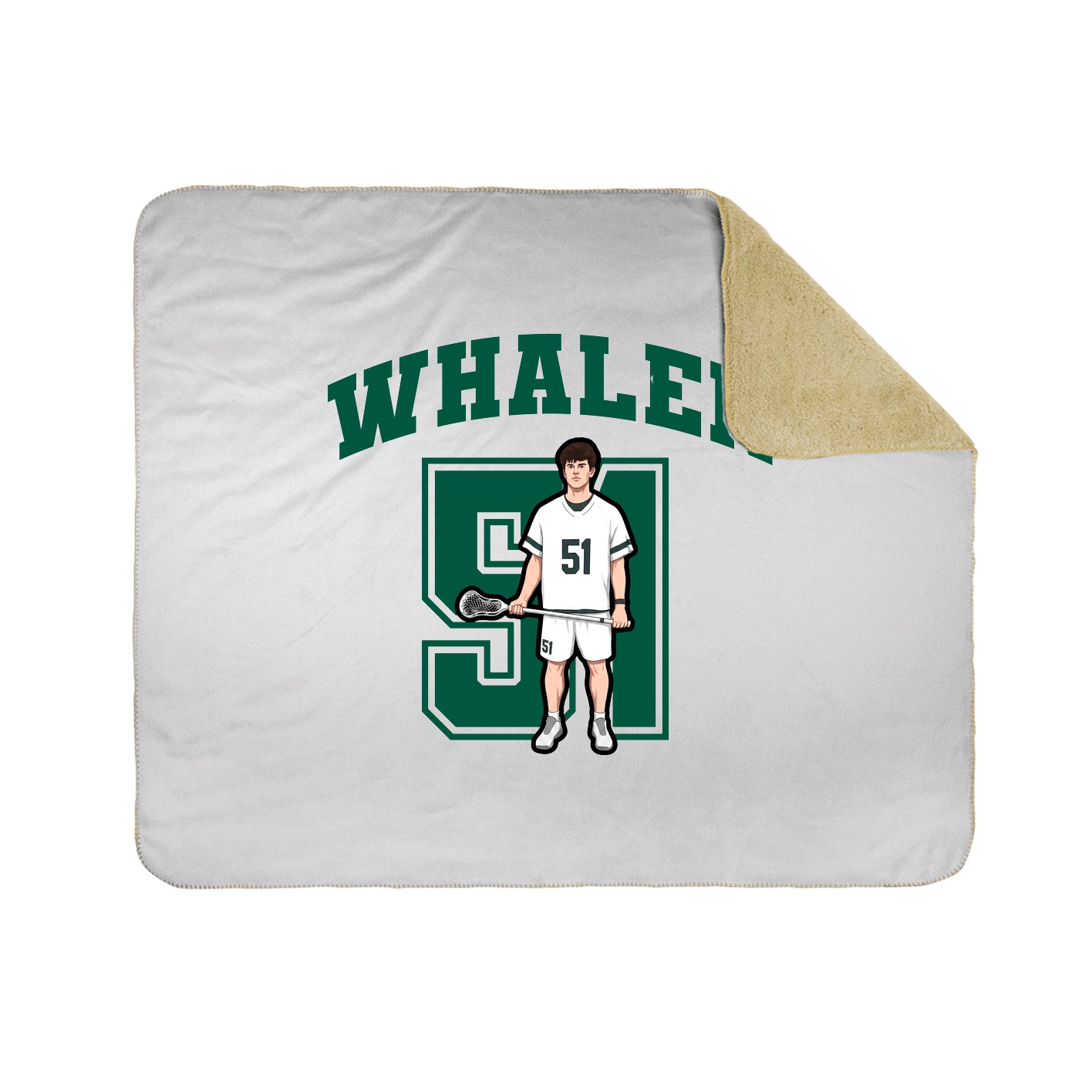 Throw Blanket — Number in White