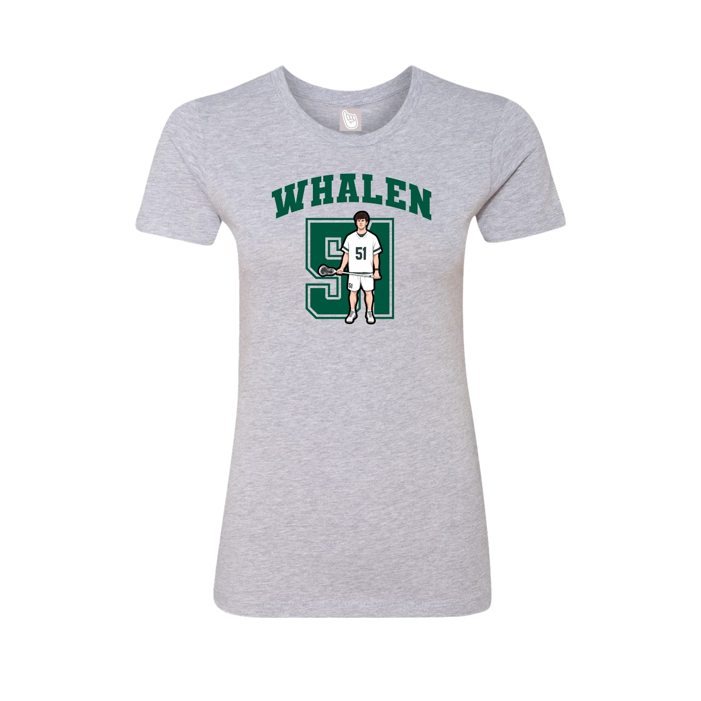 Fitted Women's Tee — Number in Grey