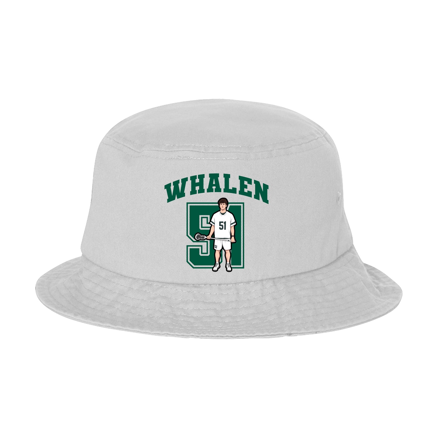Bucket Cap — Number in White