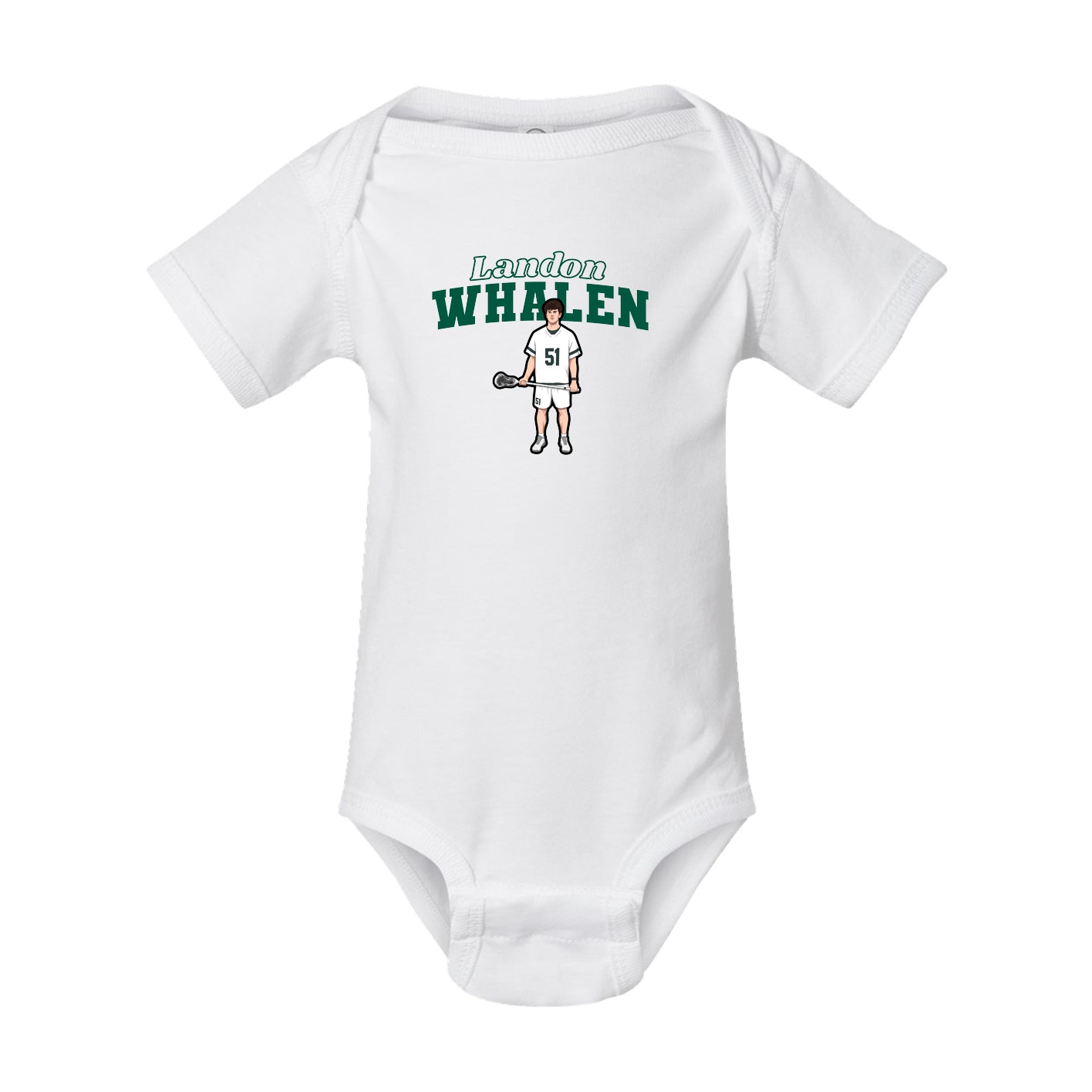 Baby Onesie — Name Arch in White