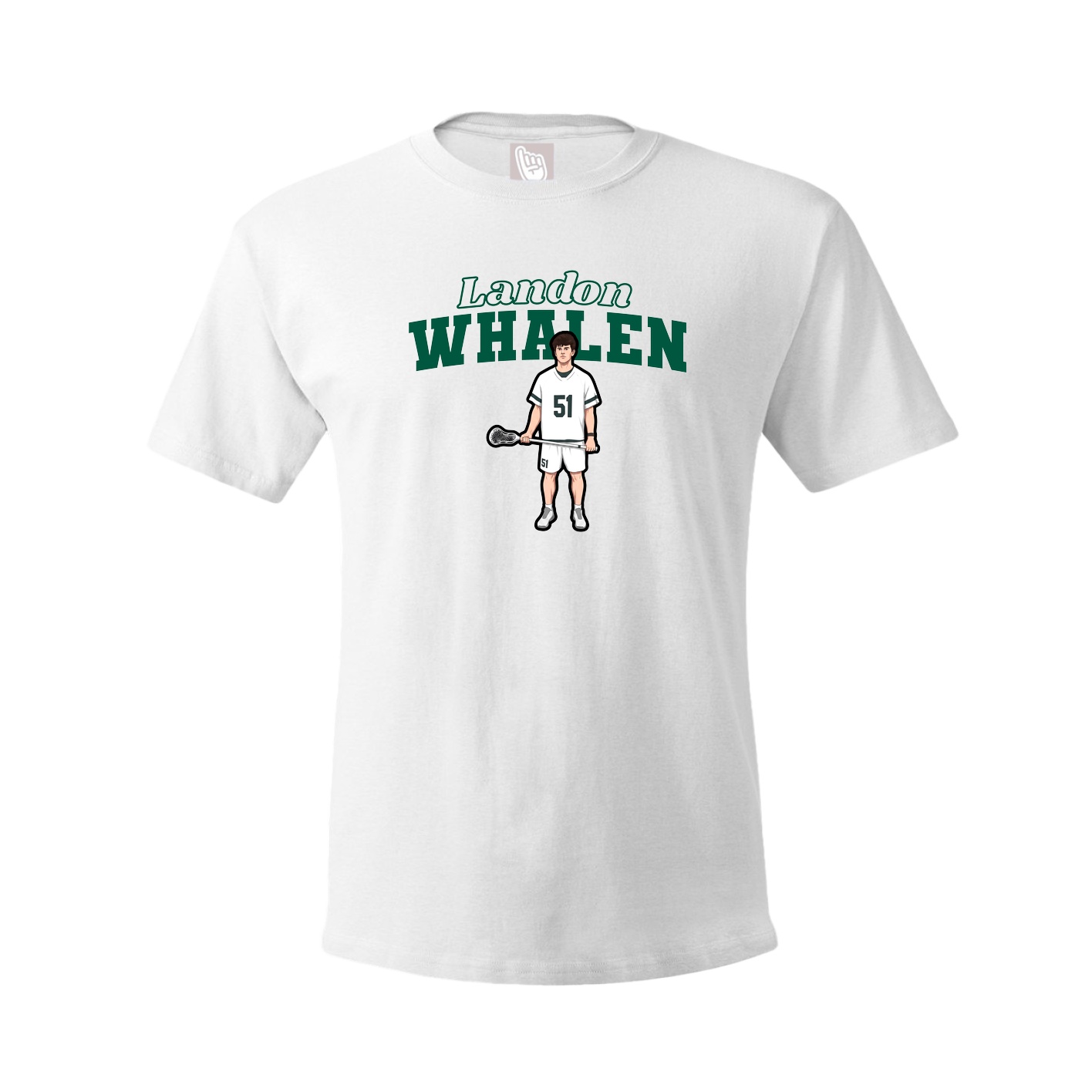 Youth Tee — Name Arch in White