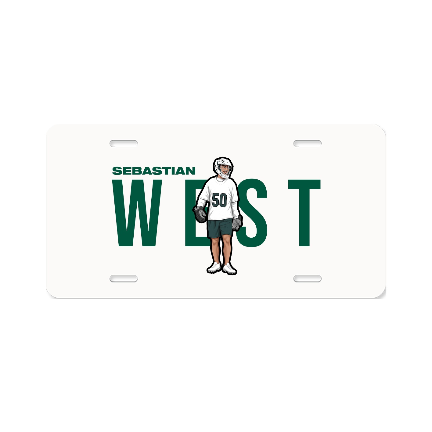 License Plate — Player Name in Classic