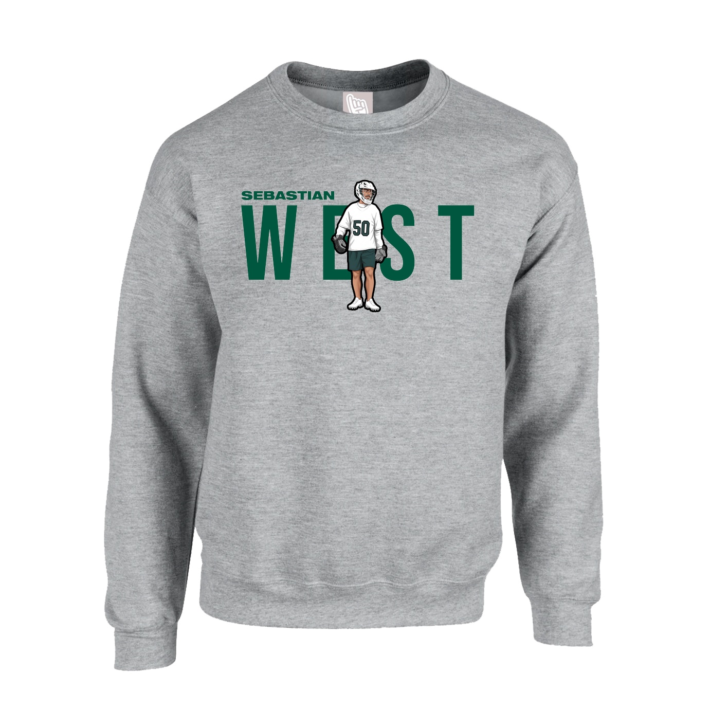 Fleece Crew — Player Name in Grey