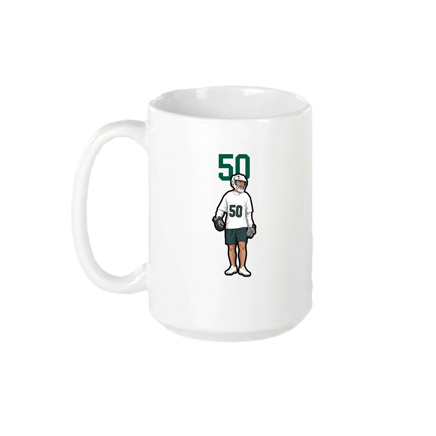 15oz Coffee Mug — Number Top in White