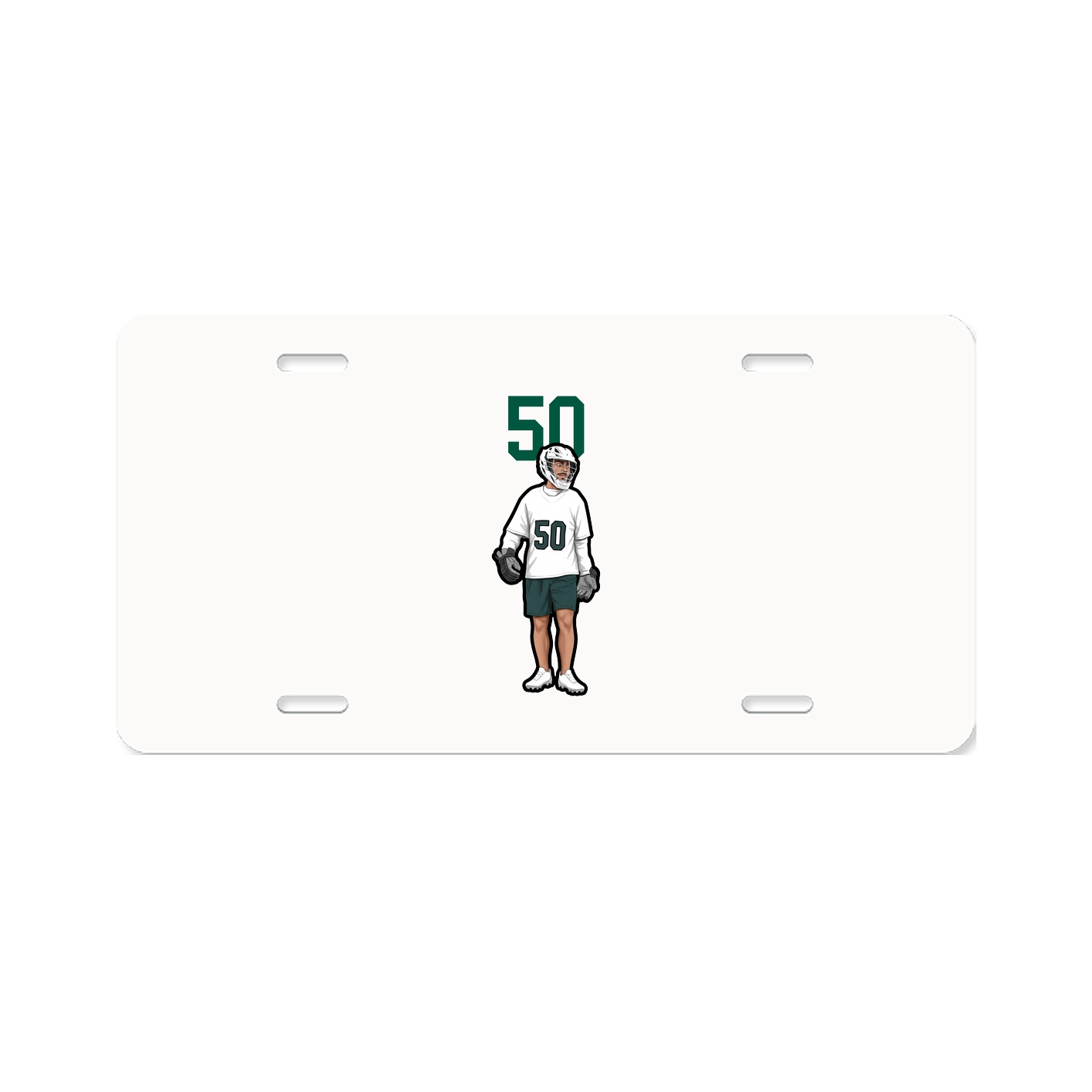 License Plate — Number Top in Classic