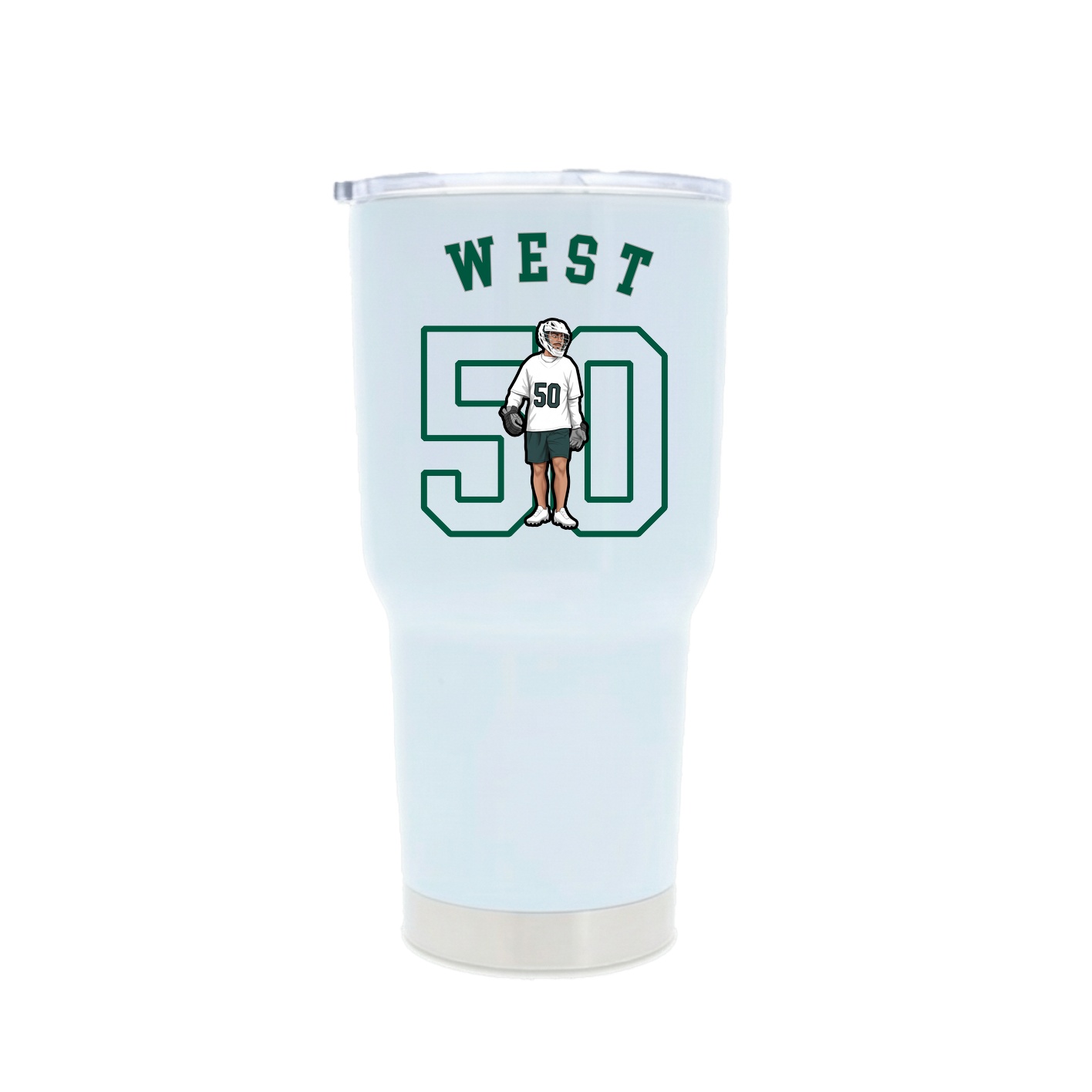 30oz Stainless Steel Tumbler — Shirsey Arch in White