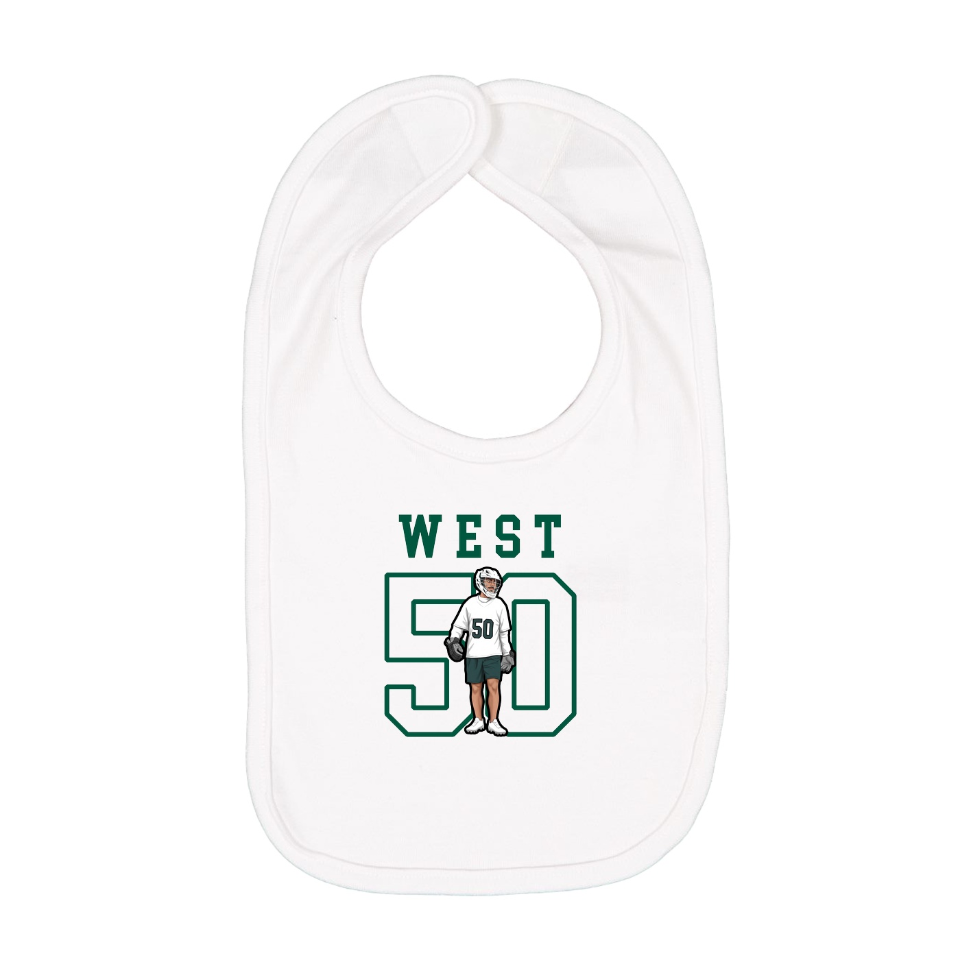 Infant Bib — Shirsey in White