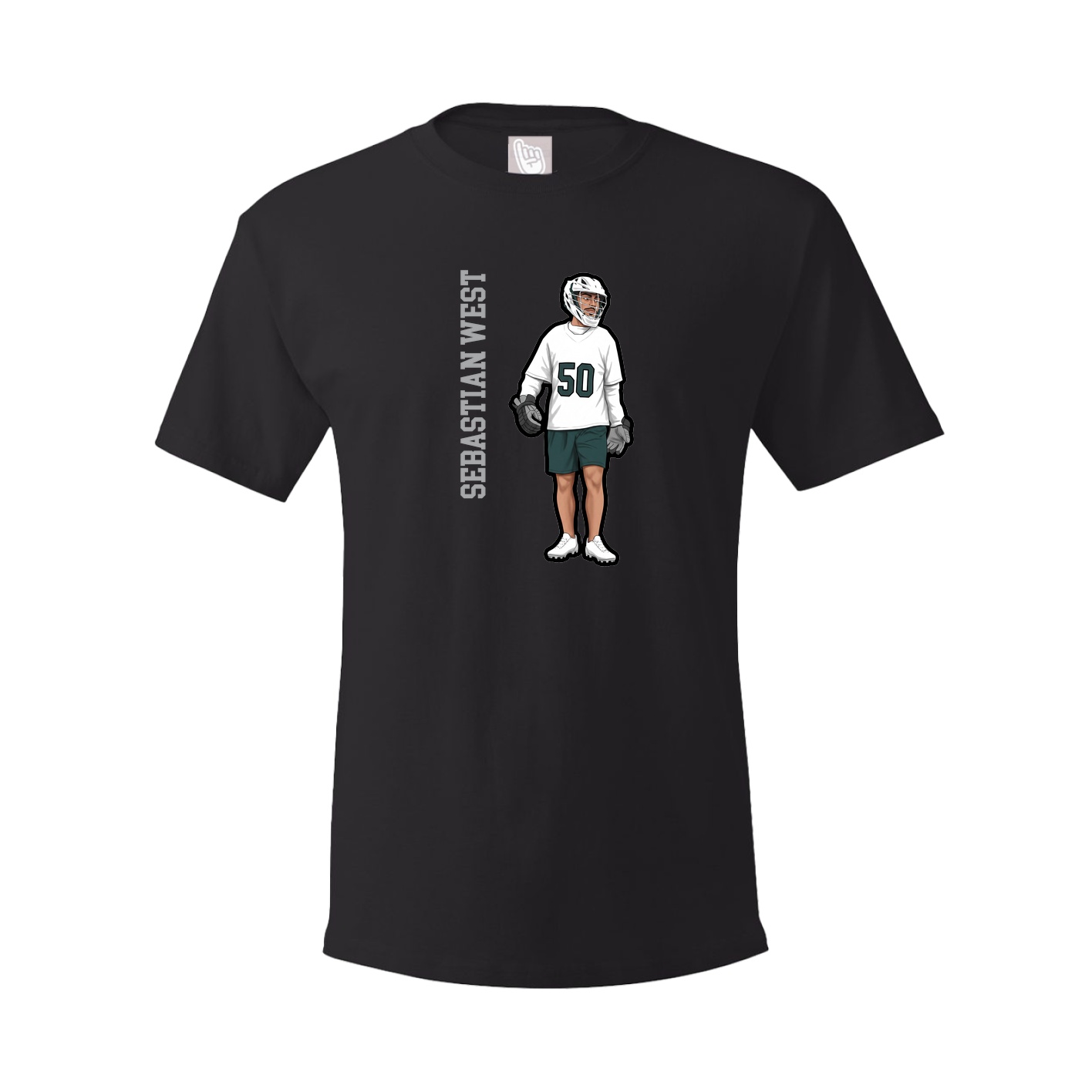 Tee — Name Vertical in Black
