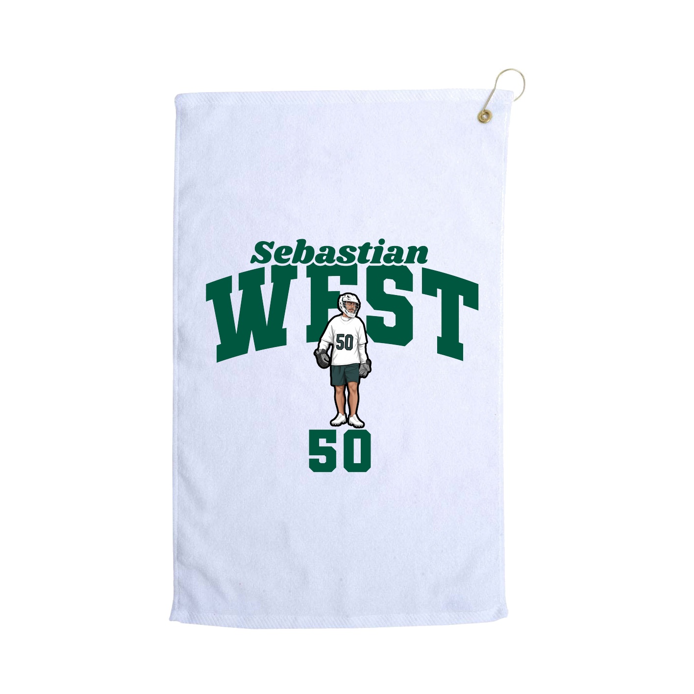 Golf Towel — Signature Arch in White
