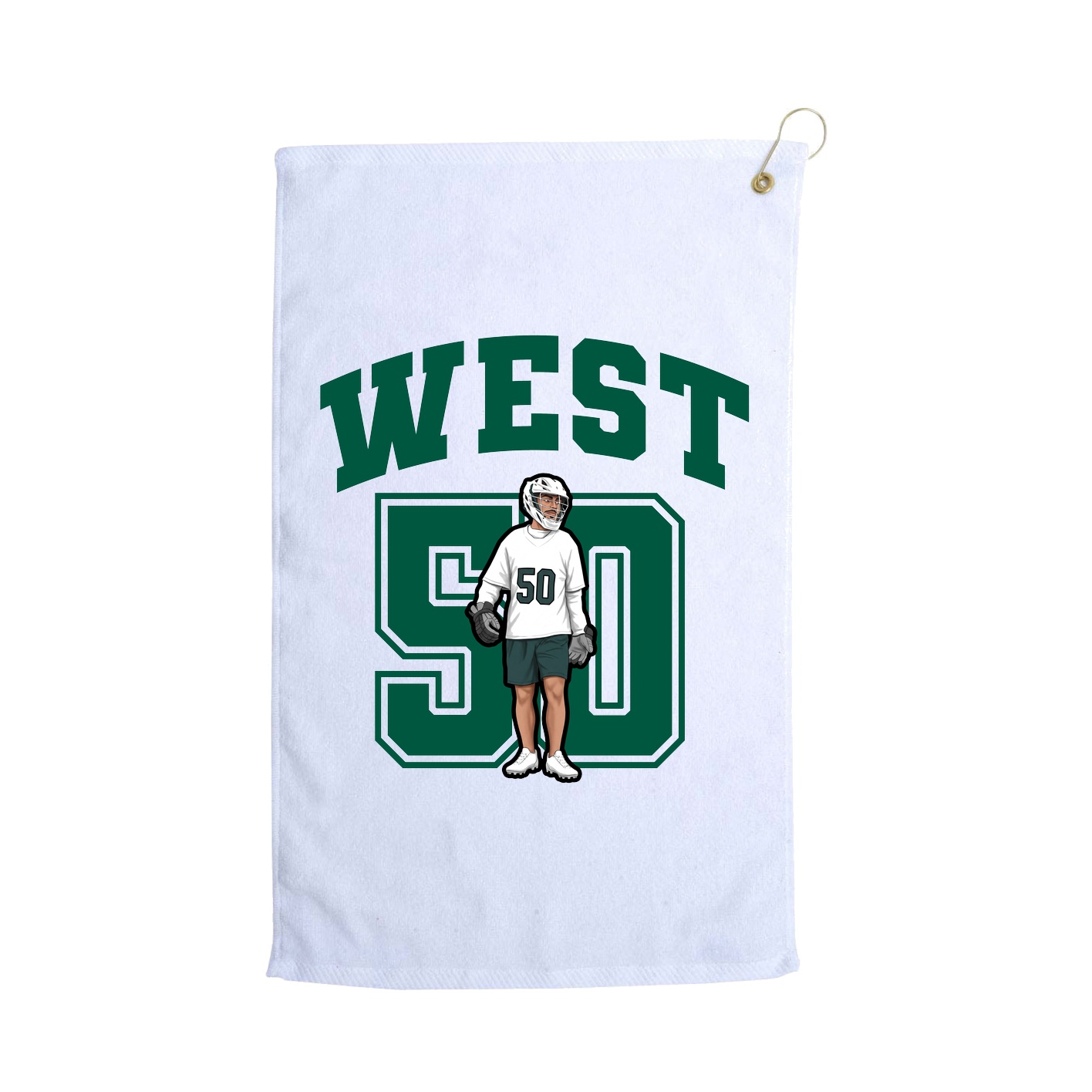 Golf Towel — Number in White