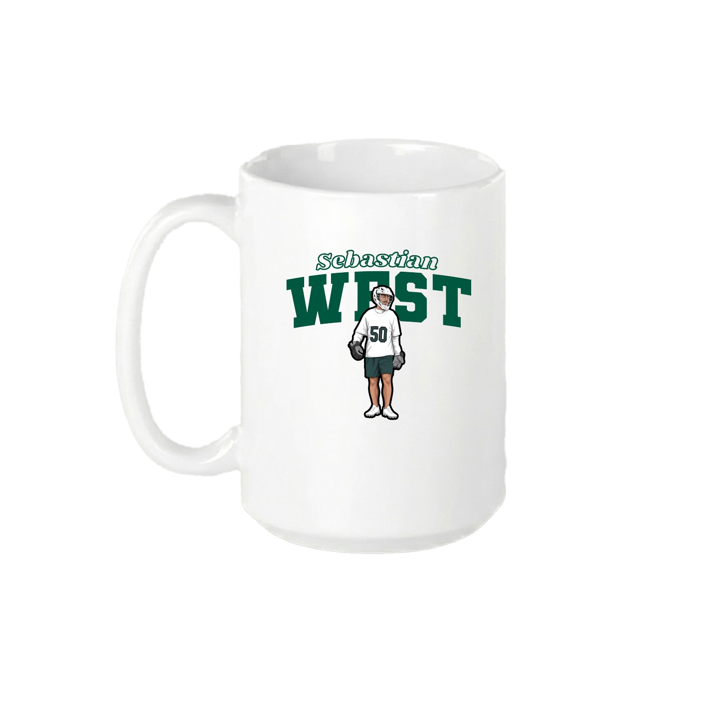 15oz Coffee Mug — Name Arch in White