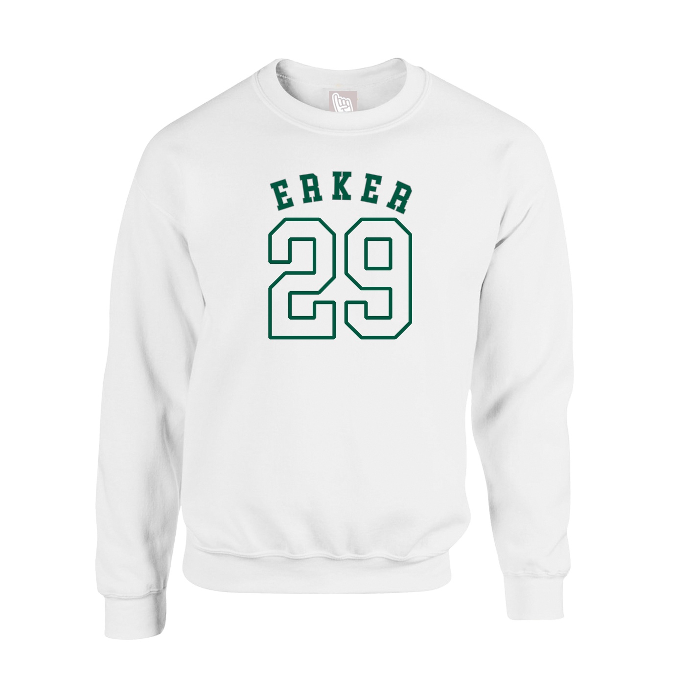 Fleece Crew — Shirsey Arch in White
