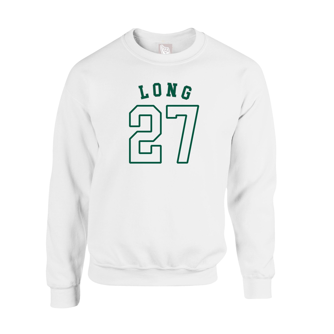 Fleece Crew — Shirsey Arch in White