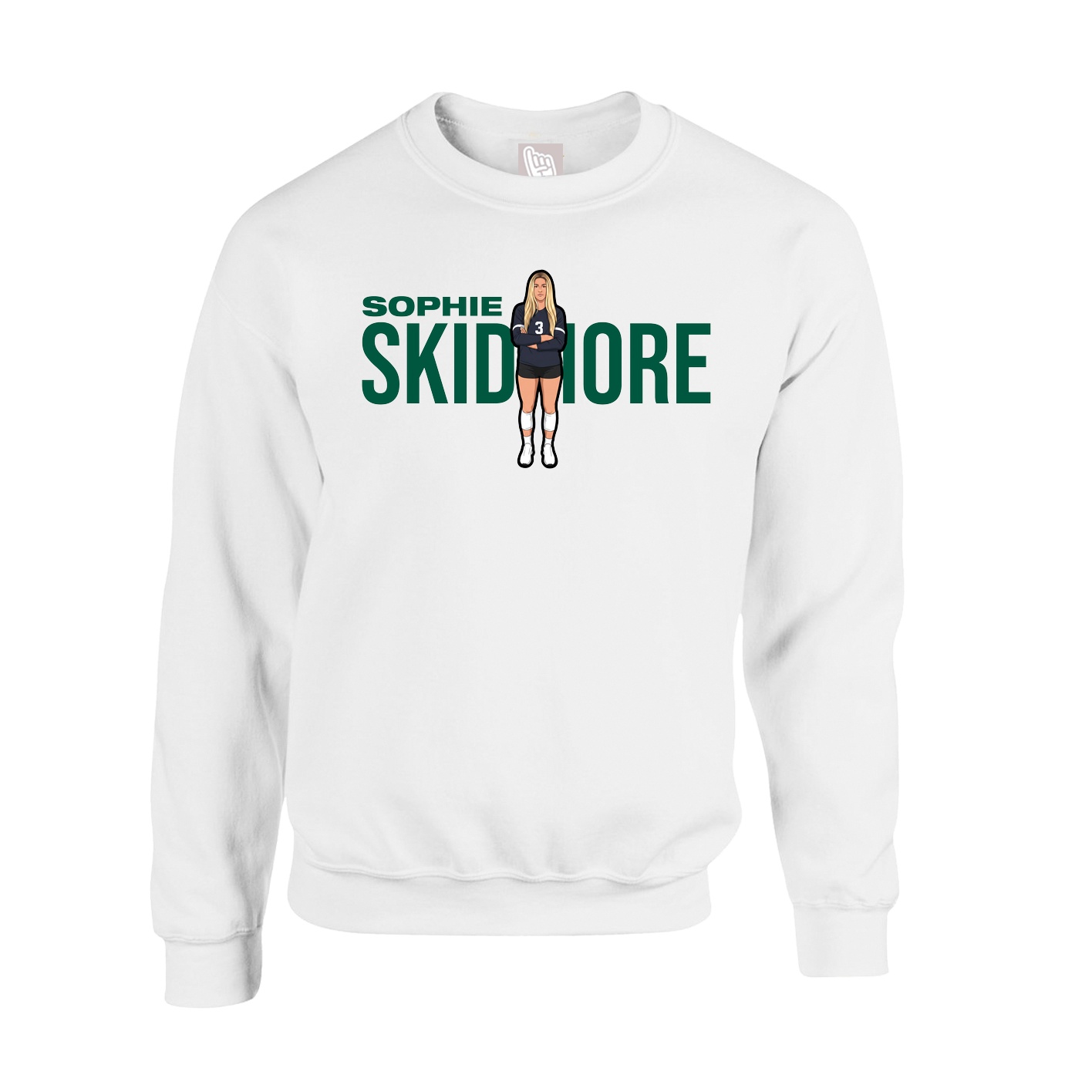 Fleece Crew — Player Name in White