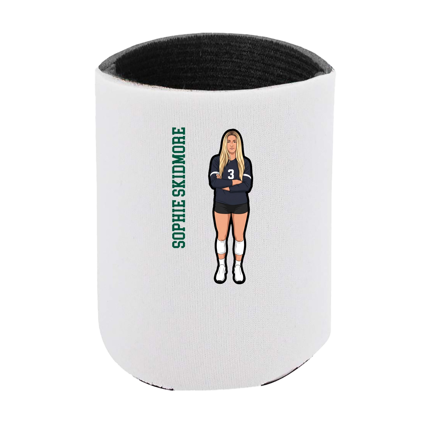 Can Holder — Name Vertical in White