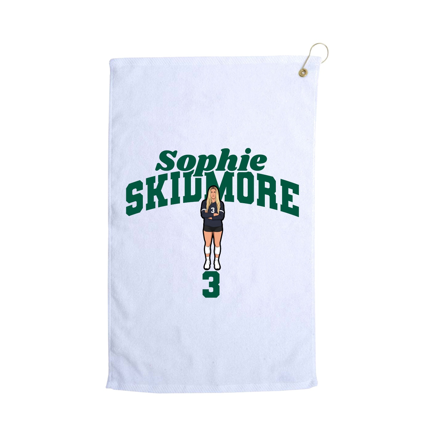 Golf Towel — Signature Arch in White