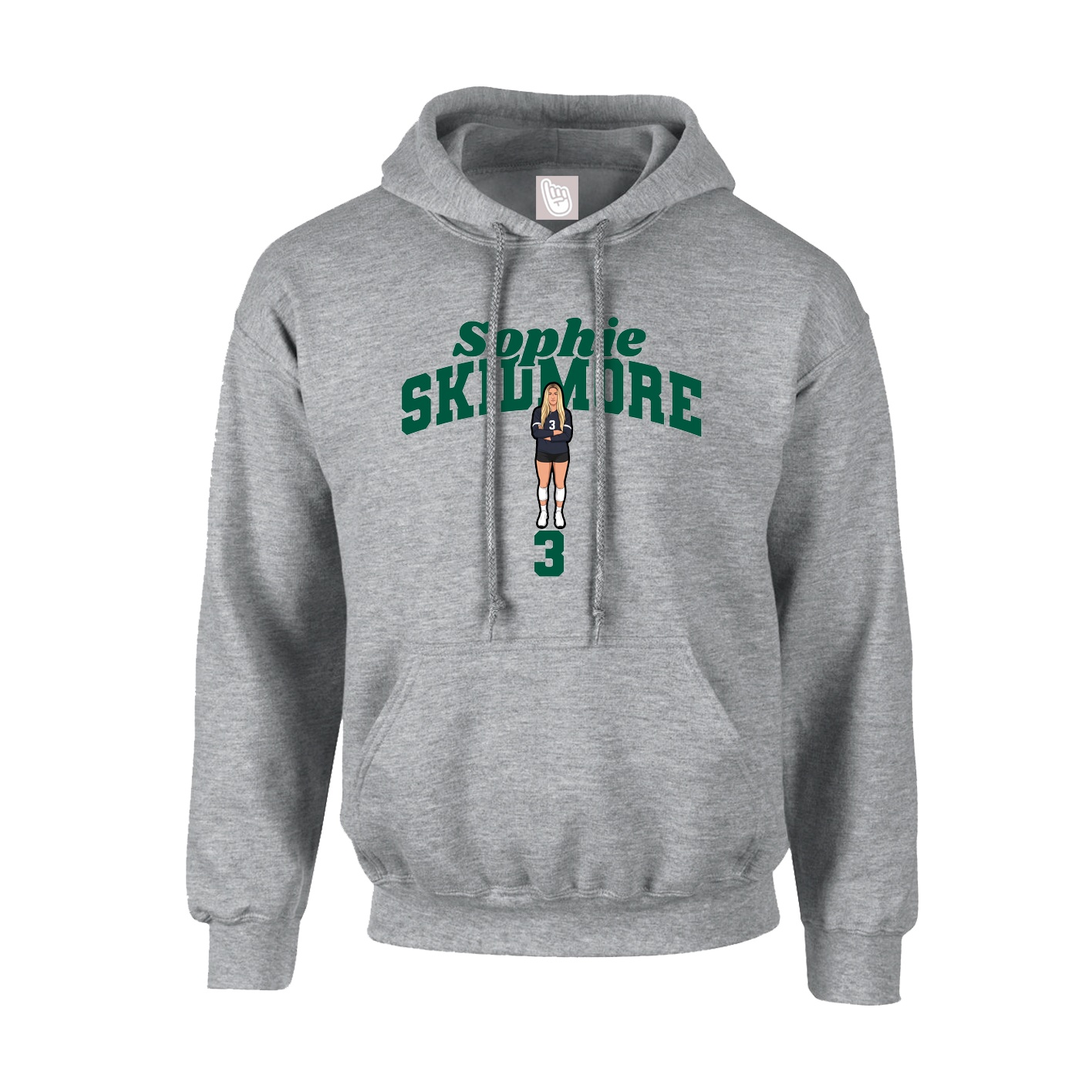 Youth Hoodie — Signature Arch in Grey