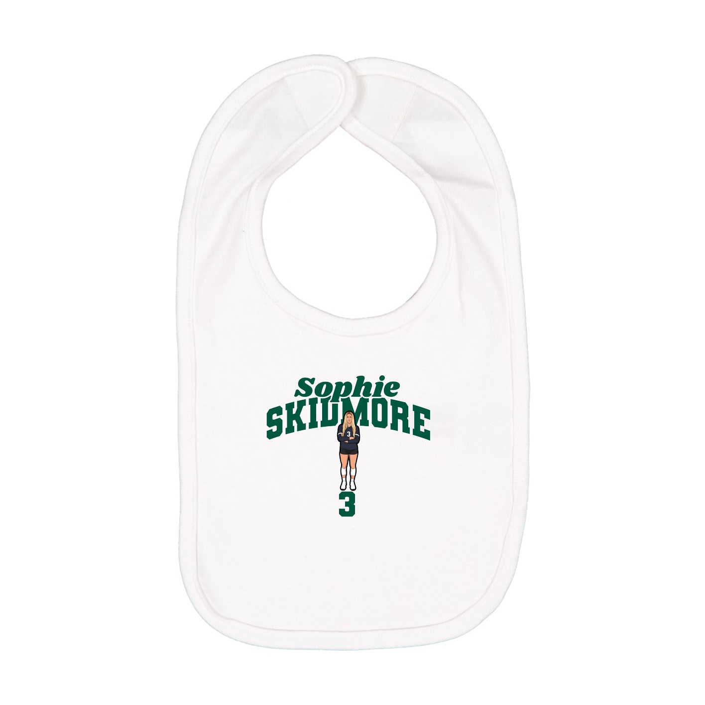 Infant Bib — Signature Arch in White