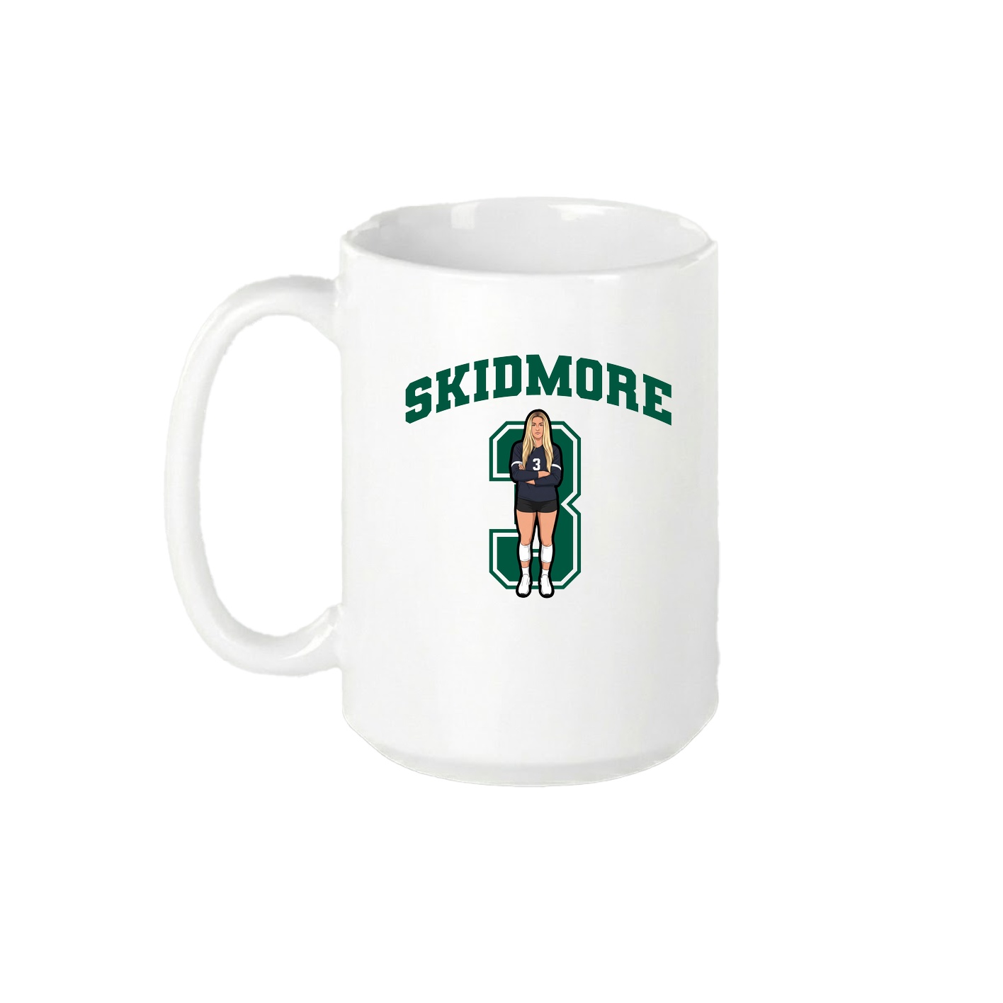 15oz Coffee Mug — Number in White