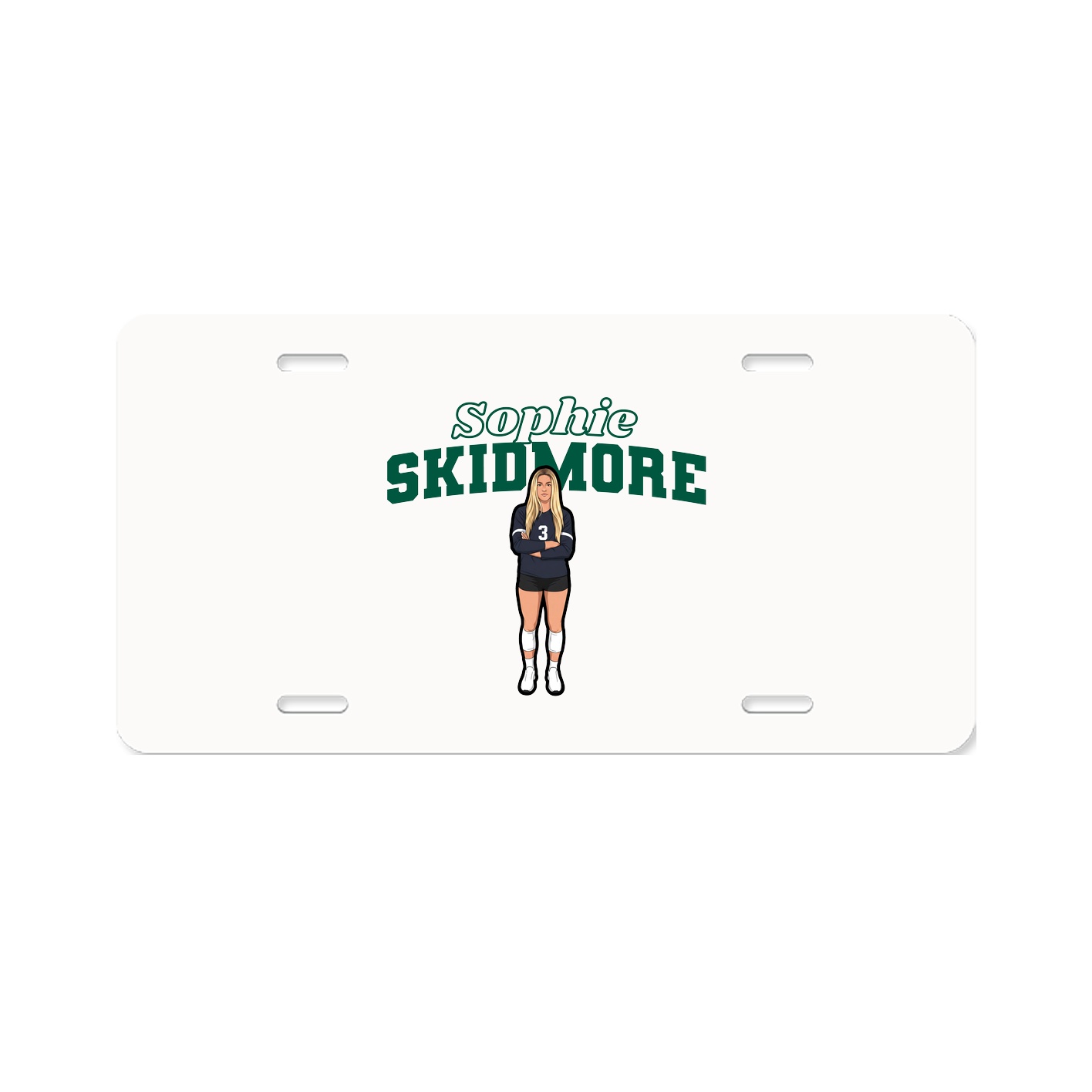 License Plate — Name Arch in Classic