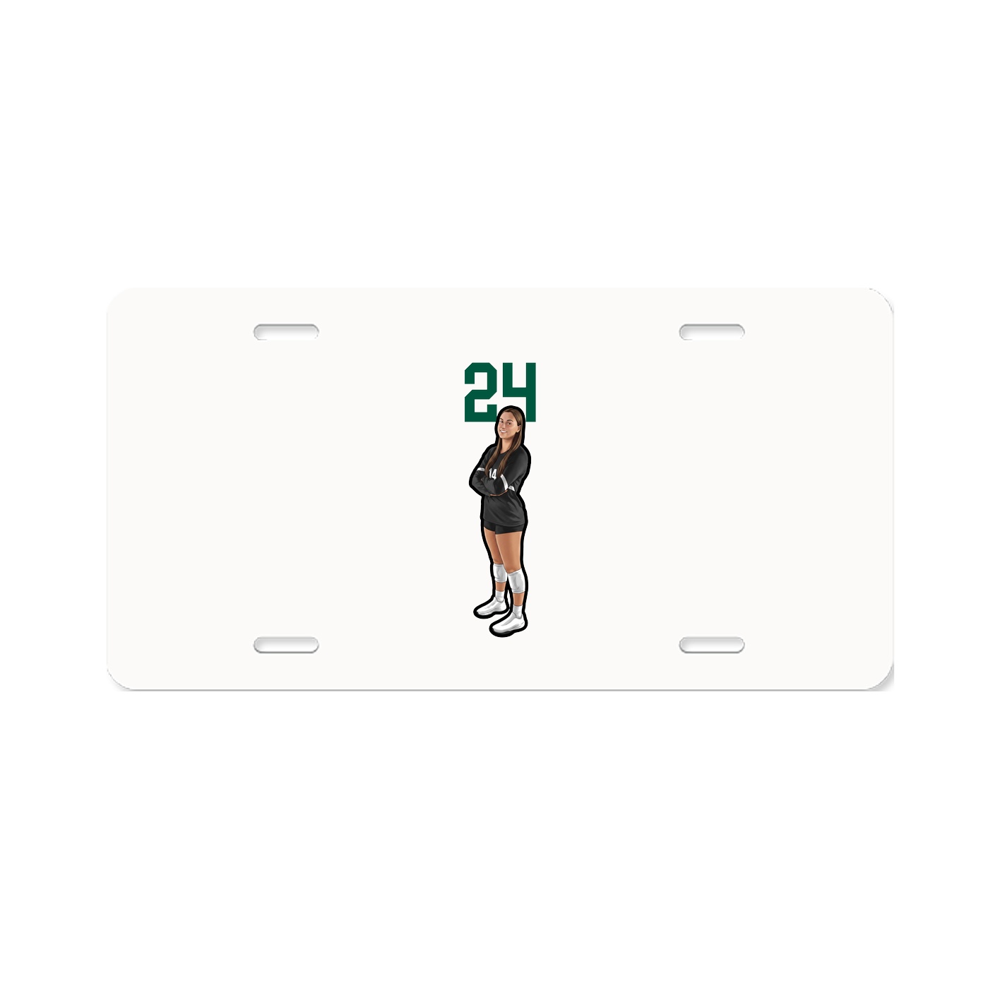 License Plate — Number Top in Classic