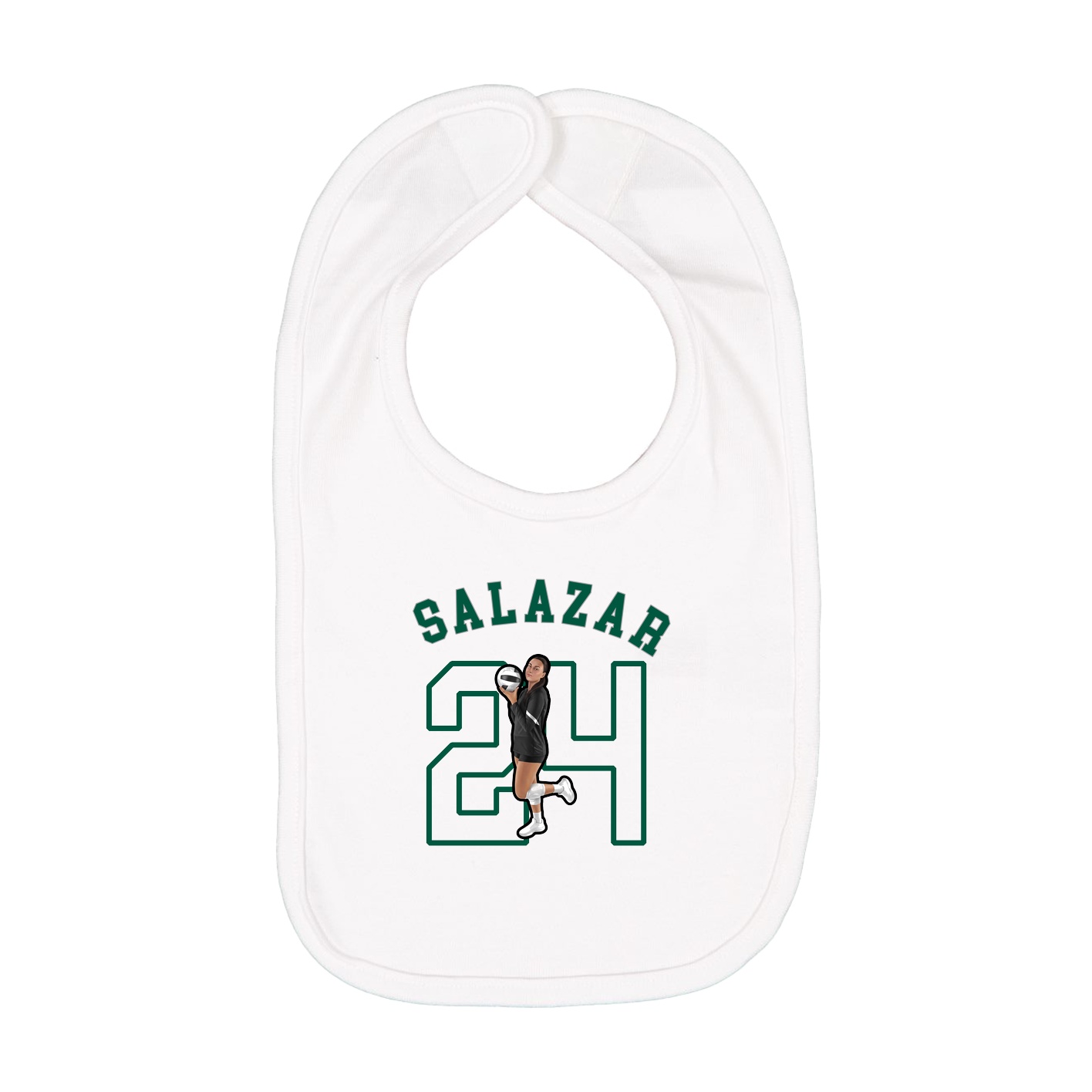 Infant Bib — Shirsey Arch in White