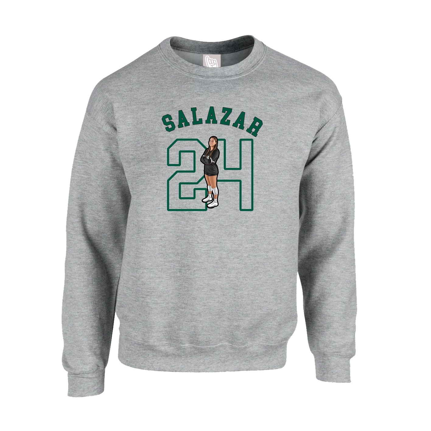 Fleece Crew — Shirsey Arch in Grey