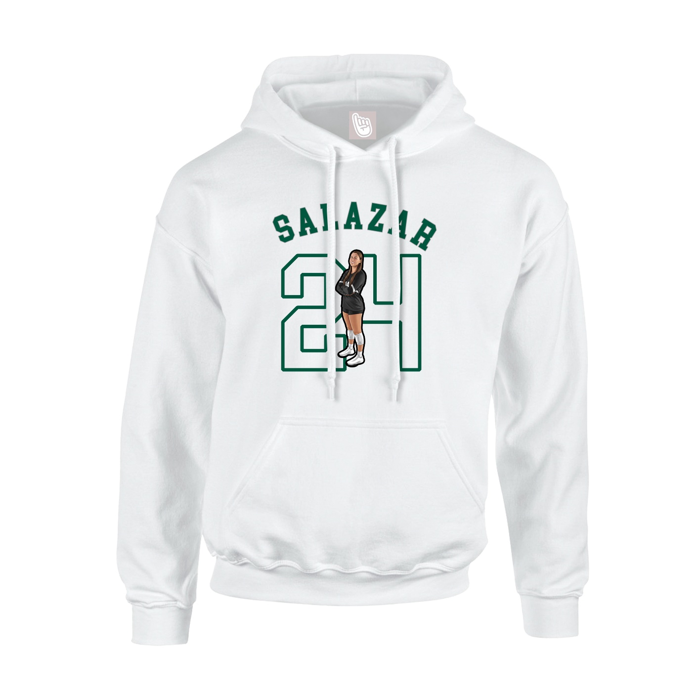 Youth Hoodie — Shirsey Arch in White