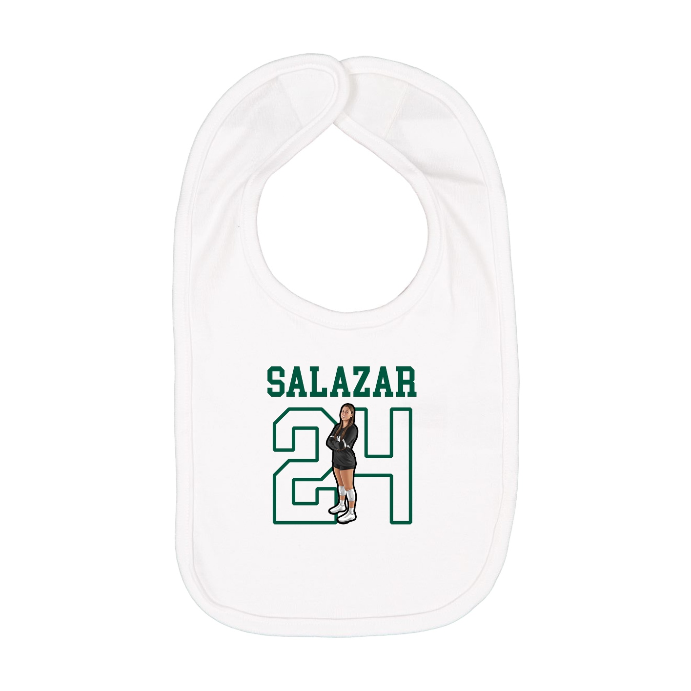 Infant Bib — Shirsey in White