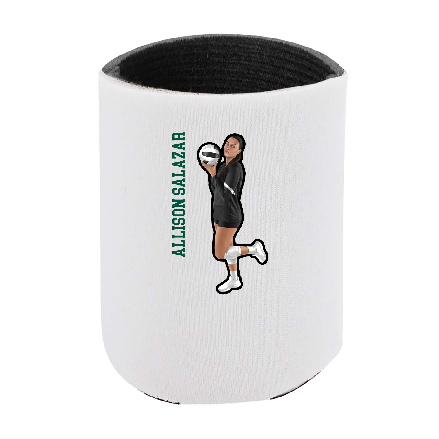 Can Holder — Name Vertical in White