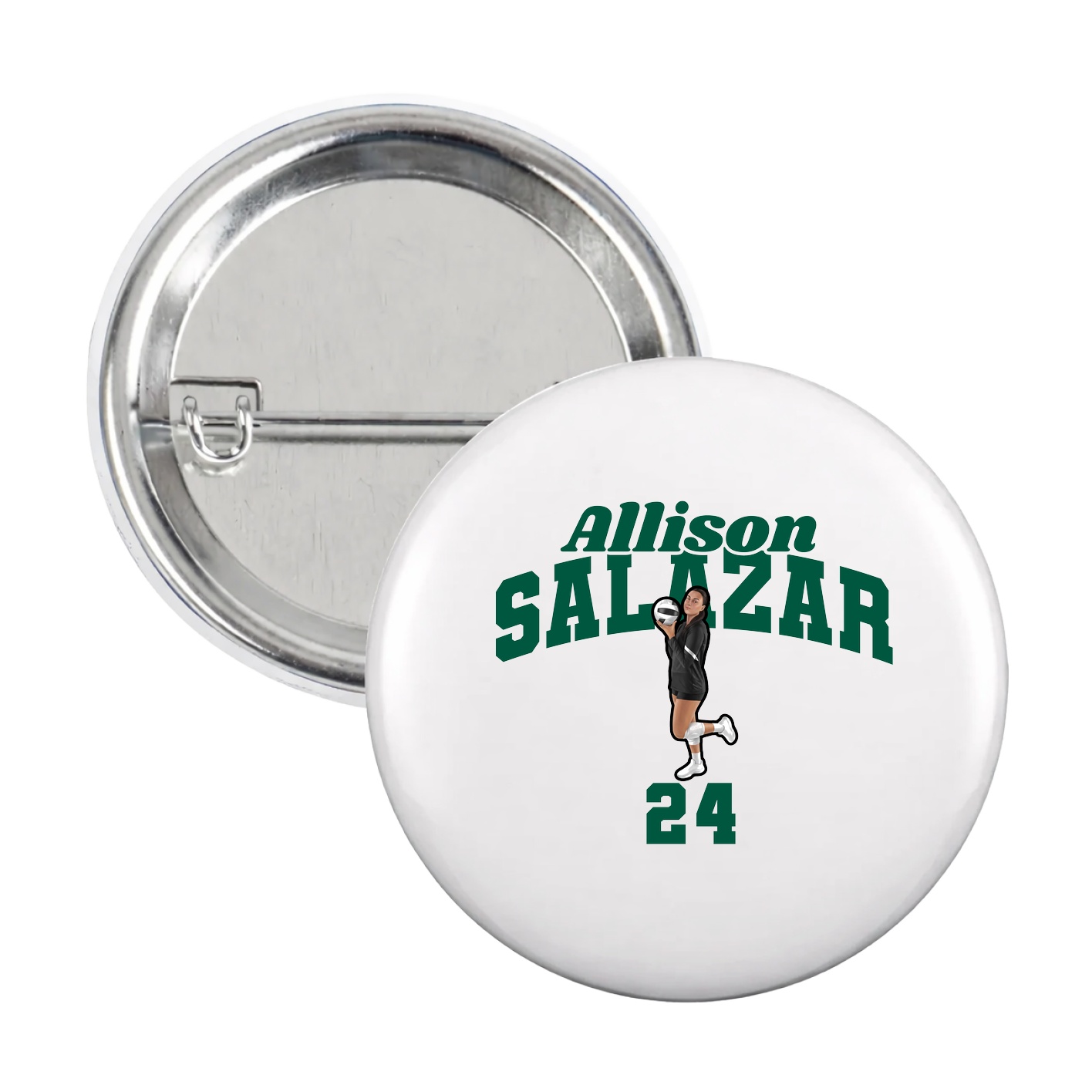 Game Day Button — Signature Arch in White