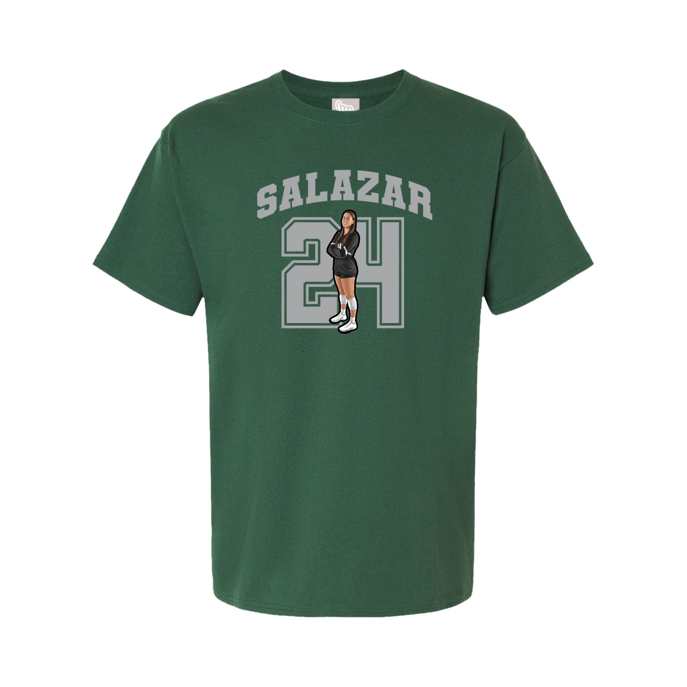 Youth Tee — Number in Green