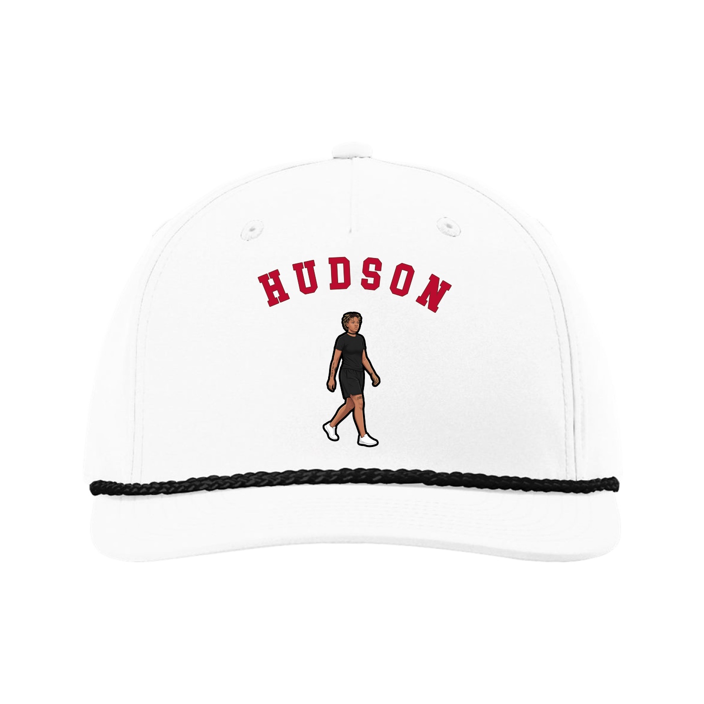 Five-Panel Classic Rope Cap — Shirsey Arch in White
