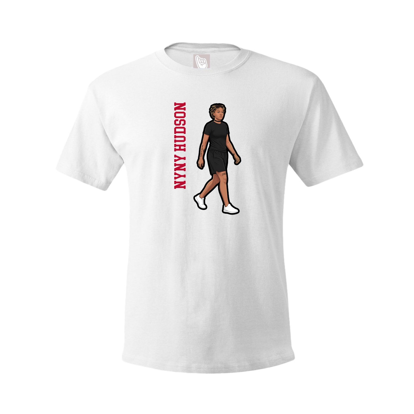 Youth Tee — Name Vertical in White