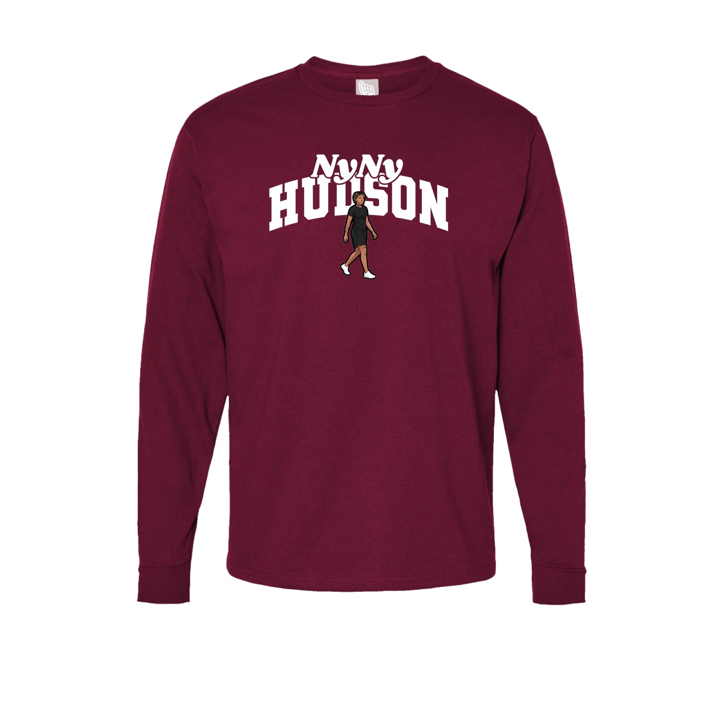Long Sleeve Tee — Signature Arch in Cardinal