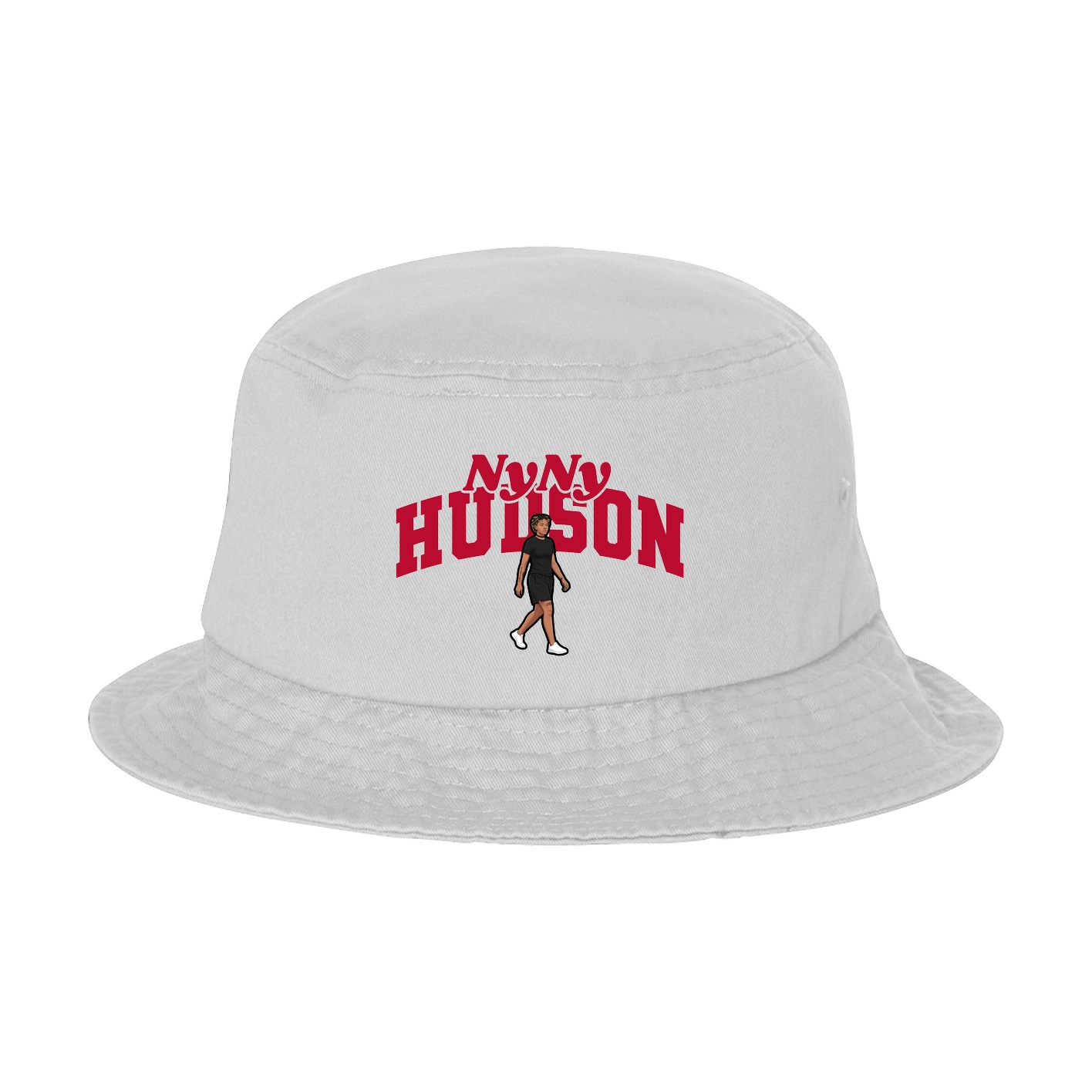 Bucket Cap — Signature Arch in White